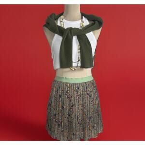 Boho Floral Mini Skirt | Fairycore | Soft Grunge | Y2k | Micropleat | XS | Ditsy